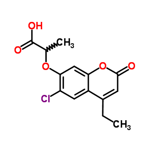 2-(6-Chloro-4-ethyl-2-oxo-2h-chromen-7-yloxy)-propionic acid Structure,840479-48-3Structure