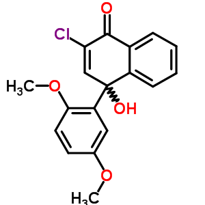 2-Chloro-4-(2,5-dimethoxyphenyl)-4-hydroxy-naphthalen-1-one Structure,84159-85-3Structure