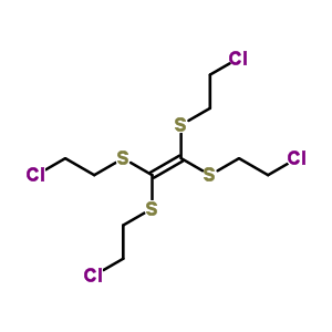 Ethene,1,1,2,2-tetrakis[(2-chloroethyl)thio]- Structure,84400-71-5Structure