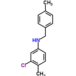 3-Chloro-4-methyl-n-[(4-methylphenyl)methyl]aniline Structure,84474-00-0Structure