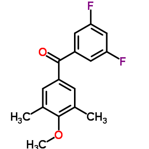 3,5-Difluoro-3,5-dimethyl-4-methoxybenzophenone Structure,844885-20-7Structure