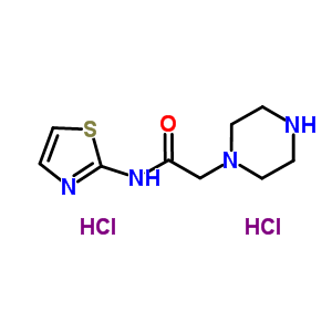 2-(Piperazin-1-yl)-acetic acid n-(2-thiazolyl)-amide 2 hcl Structure,84587-70-2Structure