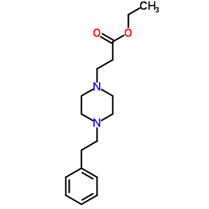 Ethyl 3-(4-phenethylpiperazino) propanoate Structure,845885-92-9Structure