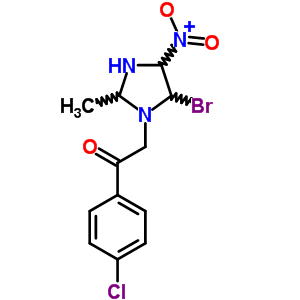 2-(5-Bromo-2-methyl-4-nitro-1-imidazolidinyl)-1-(4-chlorophenyl)-1-ethanone Structure,845885-93-0Structure