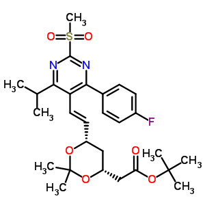 Tert-butyl-7-[4-(4-fluorophenyl)-6-isopropyl-2-methylsulfonylpyrimidin-5-yl]-(3r,5s)-isopropylidene-(e)-6-heptenoate Structure,849470-63-9Structure