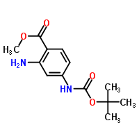 2-Amino-4-(1,1-dimethylethoxy)carbonylamino-benzoic acid,methyl ester Structure,849792-91-2Structure