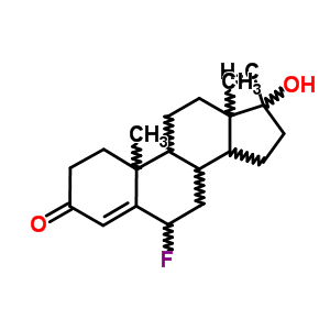 6-Fluoro-17-hydroxy-10,13,17-trimethyl-2,6,7,8,9,11,12,14,15,16-decahydro-1h-cyclopenta[a]phenanthren-3-one Structure,850-66-8Structure