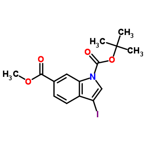 1-(Tert-butyl) 6-methyl 3-iodo-1h-indole-1,6-dicarboxylate Structure,850374-94-6Structure