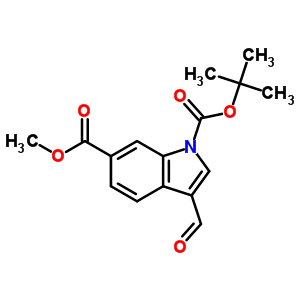 1-Tert-butyl 6-methyl 3-formyl-1h-indole-1,6-dicarboxylate Structure,850374-95-7Structure