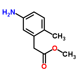 Benzeneacetic acid, 5-amino-2-methyl-, methyl ester Structure,850449-93-3Structure