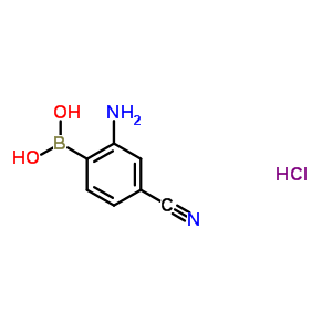 (2-Amino-4-cyano)benzeneboronic acid, hydrochloride Structure,850568-47-7Structure