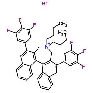 (S)-4,4-dibutyl-2,6-bis(3,4,5-trifluorophenyl)-4,5-dihydro-3h-dinaphtho[7,6,1,2-cde]azepinium bromide Structure,851942-89-7Structure