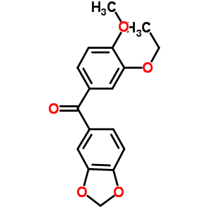 Methanone,1,3-benzodioxol-5-yl (3-ethoxy-4-methoxyphenyl)- Structure,851958-67-3Structure