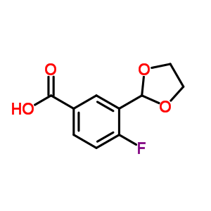 3-(1,3-Dioxolan-2-yl)-4-fluorobenzoic acid Structure,852180-94-0Structure