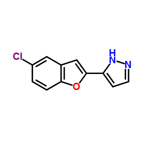 3-(5-Chlorobenzofuran-2-yl)-1h-pyrazole Structure,852690-99-4Structure