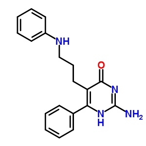 2-Amino-5-(3-anilinopropyl)-6-phenyl-1h-pyrimidin-4-one Structure,853-66-7Structure