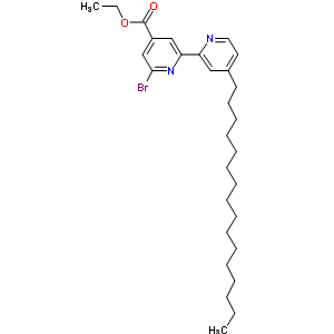 Ethyl 6-bromo-4-hexadecyl-2,2-bipyridine-4-carboxylate Structure,857053-81-7Structure