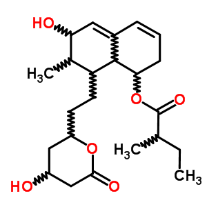 6-Hydroxy-8-[2-(4-hydroxy-6-oxotetrahydro-2h-pyran-2-yl)ethyl]-7-methyl-1,2,6,7,8,8a-hexahydro-1-naphthalenyl 2-methylbutanoate Structure,85798-96-5Structure