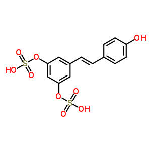 5-[(E)-2-(4-hydroxyphenyl)vinyl]-1,3-phenylene bis(hydrogen sulfate) Structure,858187-21-0Structure