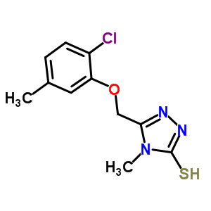 5-[(2-Chloro-5-methylphenoxy)methyl]-4-methyl-4H-1,2,4-triazole-3-thiol Structure,861408-36-8Structure