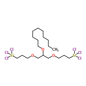 1,3-Bis(3-trichlorosilylpropoxy)-2-decyloxypropane Structure,862912-02-5Structure