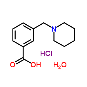 3-(Piperidin-1-ylmethyl)benzoic acid hydrochloride hemihydrate Structure,863991-96-2Structure