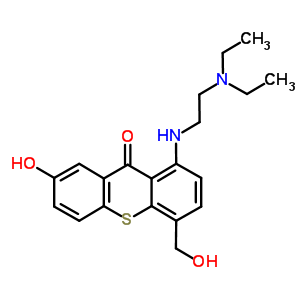 1-(2-Diethylaminoethylamino)-7-hydroxy-4-(hydroxymethyl)thioxanthen-9-one Structure,86455-90-5Structure