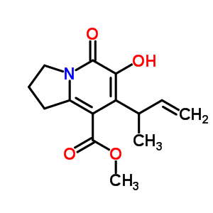 Methyl 6-hydroxy-7-(1-methylallyl)-5-oxo-1,2,3,5-tetrahydroindolizine-8-carboxylate Structure,866393-52-4Structure