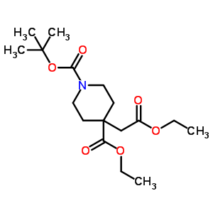 4-(2-Ethoxy-2-oxoethyl)-1,4-piperidinedicarboxylicacid1-(1,1-dimethylethyl)4-ethylester Structure,867009-56-1Structure