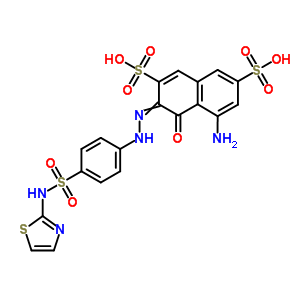 2,7-Naphthalenedisulfonicacid, 5-amino-4-hydroxy-3-[2-[4-[(2-thiazolylamino)sulfonyl]phenyl]diazenyl]- Structure,86795-25-7Structure