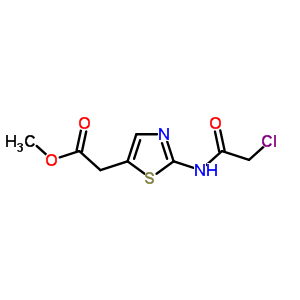 [2-(2-Chloro-acetylamino)-thiazol-5-yl]-acetic acid methyl ester Structure,869951-10-0Structure