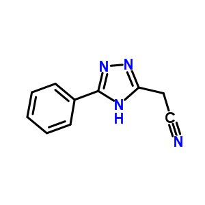 (5-Phenyl-4H-1,2,4-triazol-3-yl)acetonitrile Structure,86999-29-3Structure