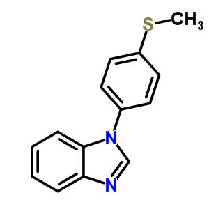 1-(4-Methylsulfanylphenyl)-1h-benzoimidazole Structure,870450-90-1Structure