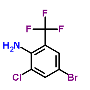 Benzenamine, 4-bromo-2-chloro-6-(trifluoromethyl)- Structure,870703-71-2Structure