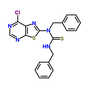 1,3-Dibenzyl-1-(7-chlorothiazolo[5,4-d]pyrimidin-2-yl)thiourea Structure,871266-88-5Structure