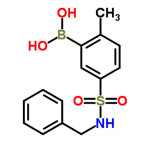 5-(N-benzylsulphonamido)-2-methylbenzeneboronic acid Structure,871329-73-6Structure