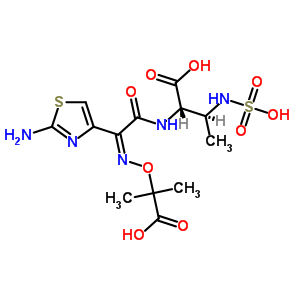 (2S,3s)-2-[[(2z)-2-(2-amino-4-thiazolyl)-2-[(1-carboxy-1-methylethoxy)imino]acetyl]amino]-3-(sulfoamino)butanoic acid Structure,87500-74-1Structure