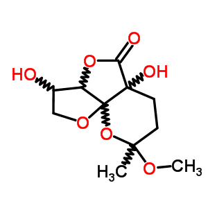 3,5A-dihydroxy-8-methoxy-8-methylhexahydro-2h,5h-furo(3,2:2,3)furo(3,4-b)pyran-5-one Structure,87702-53-2Structure