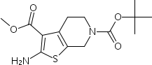 2-Amino-4,7-dihydro-thieno[2,3-c]pyridine-3,6(5h)-dicarboxylic acid 6-(1,1-dimethylethyl) 3-methyl ester Structure,877041-47-9Structure