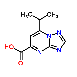 7-Isopropyl-[1,2,4]triazolo[1,5-a]pyrimidine-5-carboxylic acid Structure,878453-66-8Structure