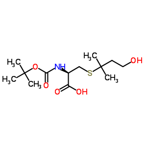 S-(4-hydroxy-2-methyl-2-butanyl)-n-{[(2-methyl-2-propanyl)oxy]carbonyl}-l-cysteine Structure,879207-98-4Structure