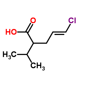 (E)-5-chloro-2-isopropyl-pent-4-enoic acid Structure,87953-16-0Structure