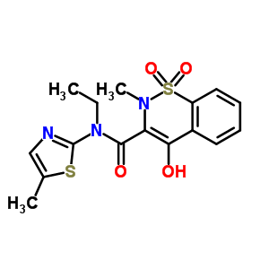 N-ethyl-4-hydroxy-2-methyl-n-(5-methyl-1,3-thiazol-2-yl)-2h-1,2-benzothiazine-3-carboxamide 1,1-dioxide Structure,881399-30-0Structure