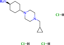 Trans-4-[4-(cyclopropylmethyl)-1-piperazinyl]-cyclohexanamine trihydrochloride Structure,882660-42-6Structure