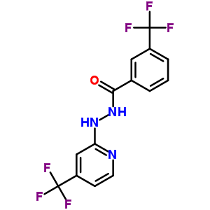 Benzoic acid,3-(trifluoromethyl)-,2-[4-(trifluoromethyl)-2-pyridinyl]hydrazide Structure,883010-17-1Structure