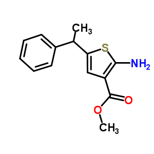 Methyl 2-amino-5-(1-phenylethyl)thiophene-3-carboxylate Structure,884497-36-3Structure