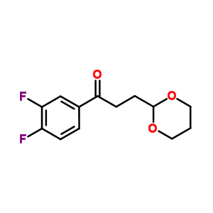 3,4-Difluoro-3-(1,3-dioxan-2-yl)-propiophenone Structure,884504-28-3Structure