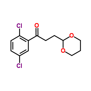 2,5-Dichloro-3-(1,3-dioxan-2-yl) propiophenone Structure,884504-47-6Structure