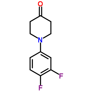 1-(3,4-Difluoro-phenyl)-piperidin-4-one Structure,885275-07-0Structure