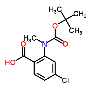 2-(Tert-butoxycarbonyl-methyl-amino)-4-chloro-benzoic acid Structure,886362-06-7Structure